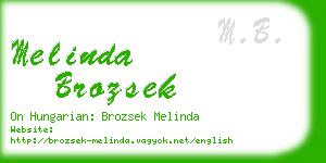 melinda brozsek business card
